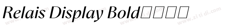 Relais Display Bold字体转换
